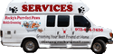 Services dog grooming button